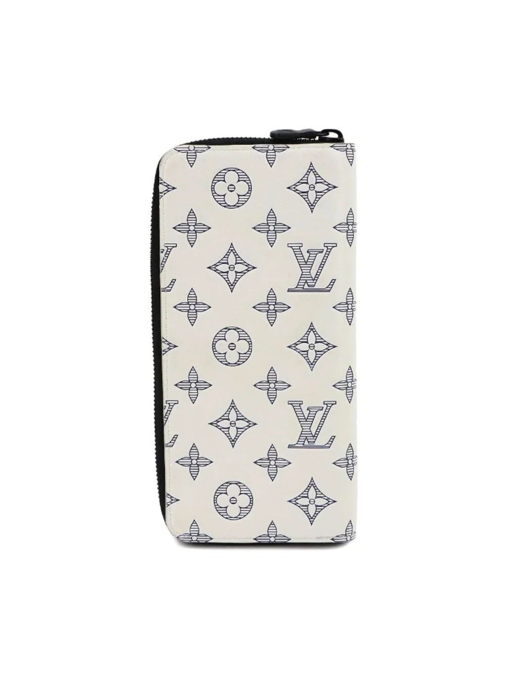 Louis Vuitton Monogram Shadow Zippy Wallet Vertical Leather White